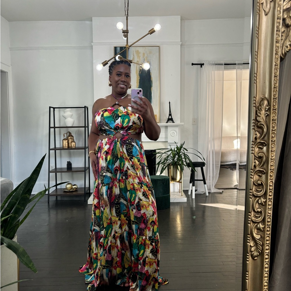 Multi-color Plus Size Summer Dress